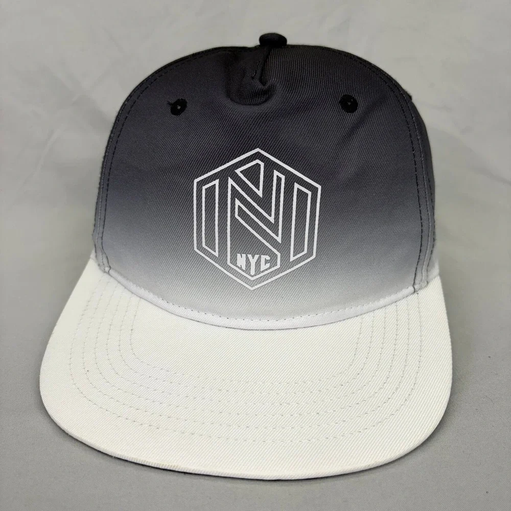 H&M Snapback NYC Graphic Hat Boys 8-12Y Black White Ombre Gradient Cap